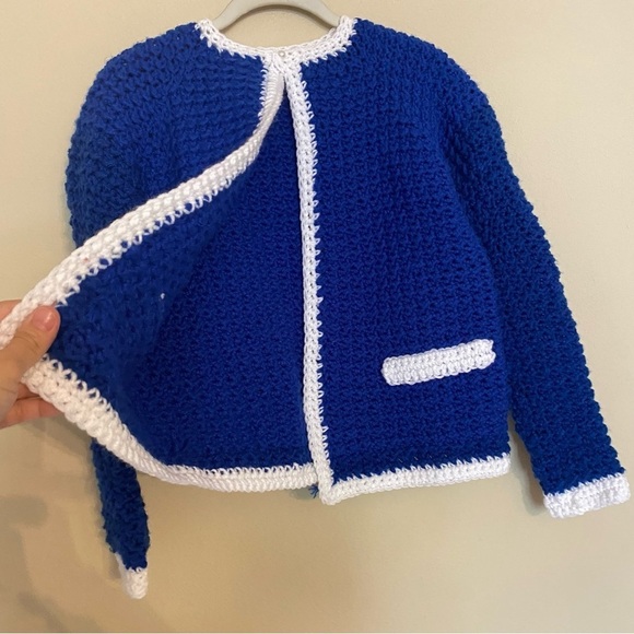 Crochet Handmade Knitted Short Sweaters Retro Coats Cardigan - Picture 6 of 14